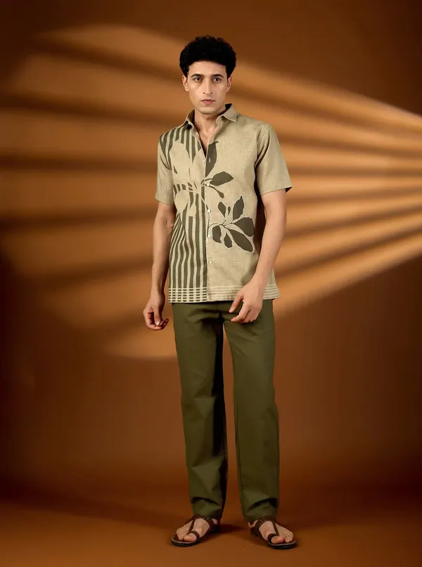 The_Earth_Tone_Asymmetric_Print_Shirt_Premium_Cotton_Slub_Earth_Tone