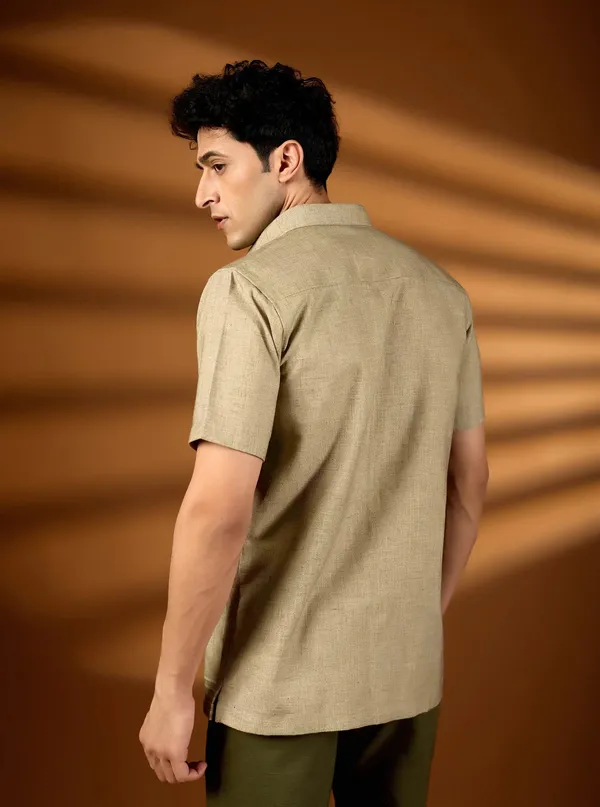 The_Earth_Tone_Asymmetric_Print_Shirt_Premium_Cotton_Slub_Earth_Tone