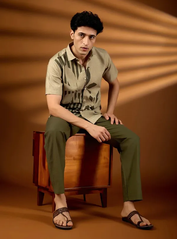 The_Earth_Tone_Asymmetric_Print_Shirt_Premium_Cotton_Slub_Earth_Tone