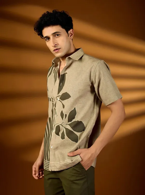 The_Earth_Tone_Asymmetric_Print_Shirt_Premium_Cotton_Slub_Earth_Tone
