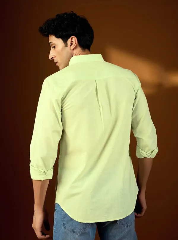 Mens_Premium_Lime_Green_Cotton_Linen_Blend_Shirt_Breathable_Casual_Fit_Lime_Green