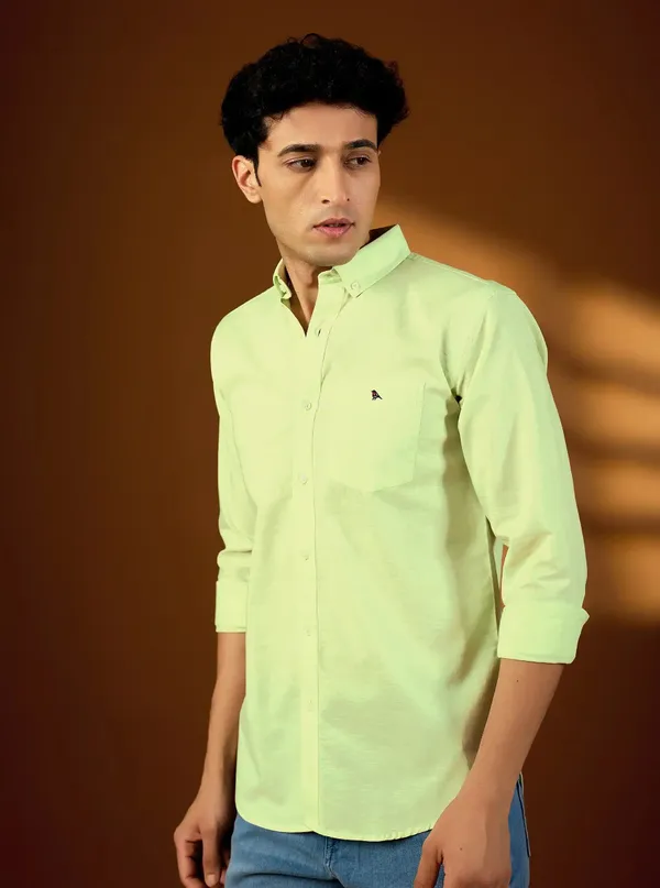 Mens_Premium_Lime_Green_Cotton_Linen_Blend_Shirt_Breathable_Casual_Fit_Lime_Green