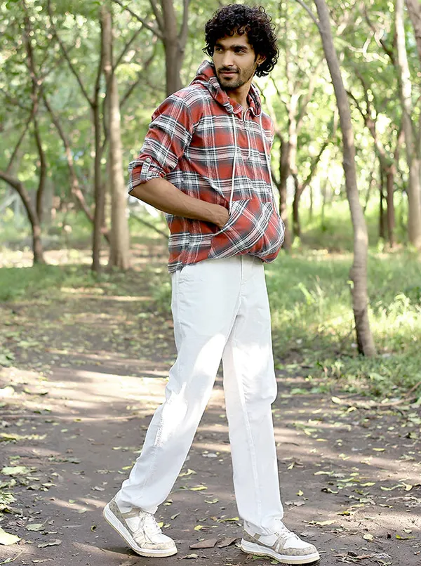 Mens_Premium_100_Brushing_Cotton_Plaid_Hoodie_Rust_Grey_Checkered_Pullover_Rust