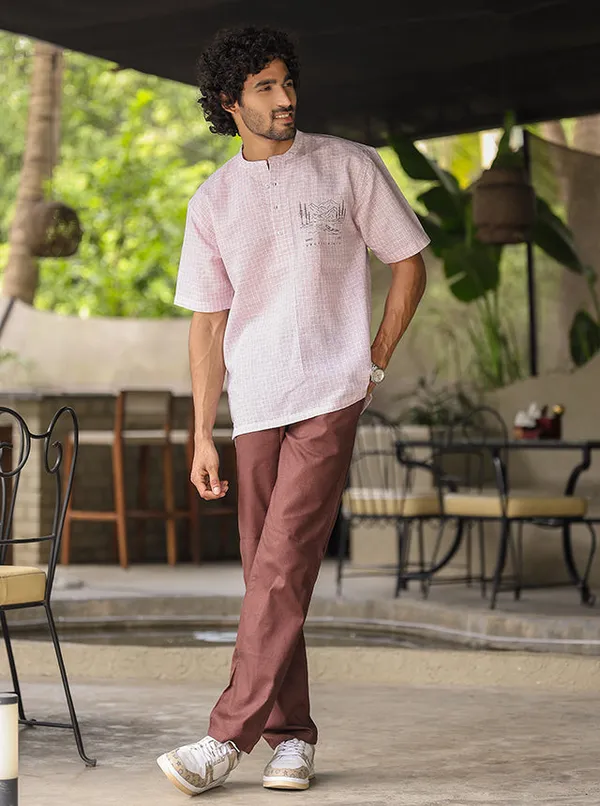 Wanderlust_Embroidered_Linen_Cotton_Short_Kurta_Blush_Pink