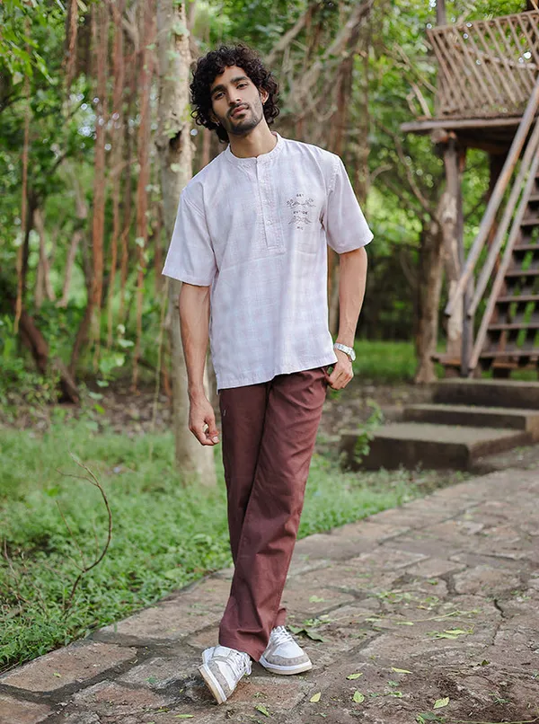 Textured_Cotton_Blend_Short_Kurta_Soft_Blush_Pink