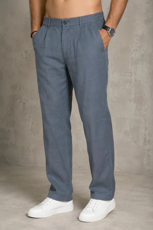 Premium_100_Pure_Linen_Mens_Pleated_Trousers_Slate_Blue