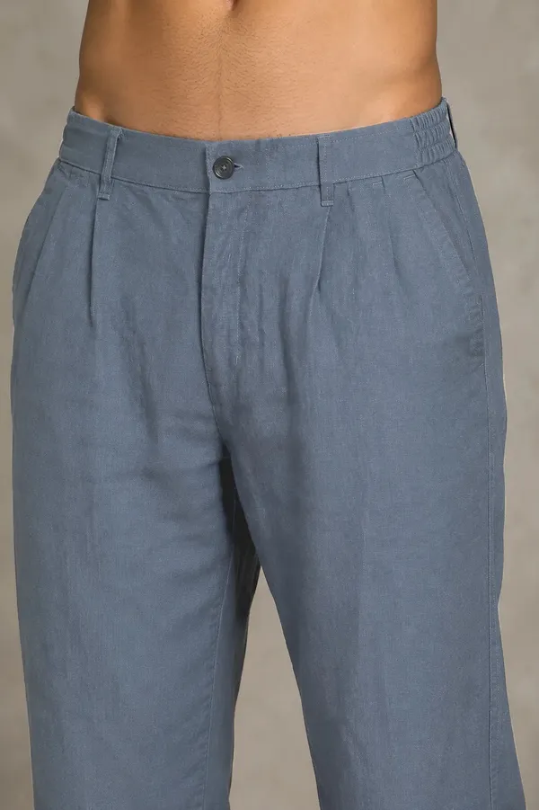 Premium_100_Pure_Linen_Mens_Pleated_Trousers_Slate_Blue