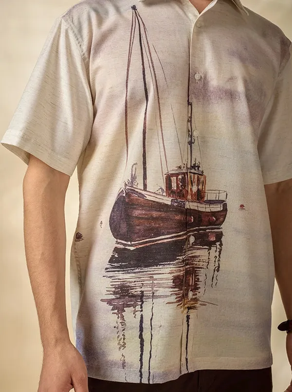 Mens_Lyocell_Linen_Nautical_Print_Half_Sleeve_Shirt_Natural_Beige