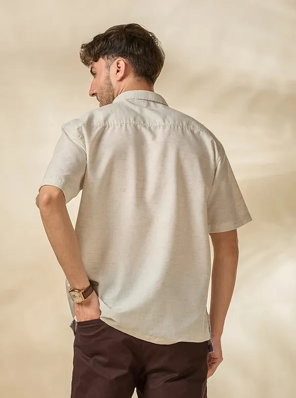 Mens_Lyocell_Linen_Nautical_Print_Half_Sleeve_Shirt_Natural_Beige