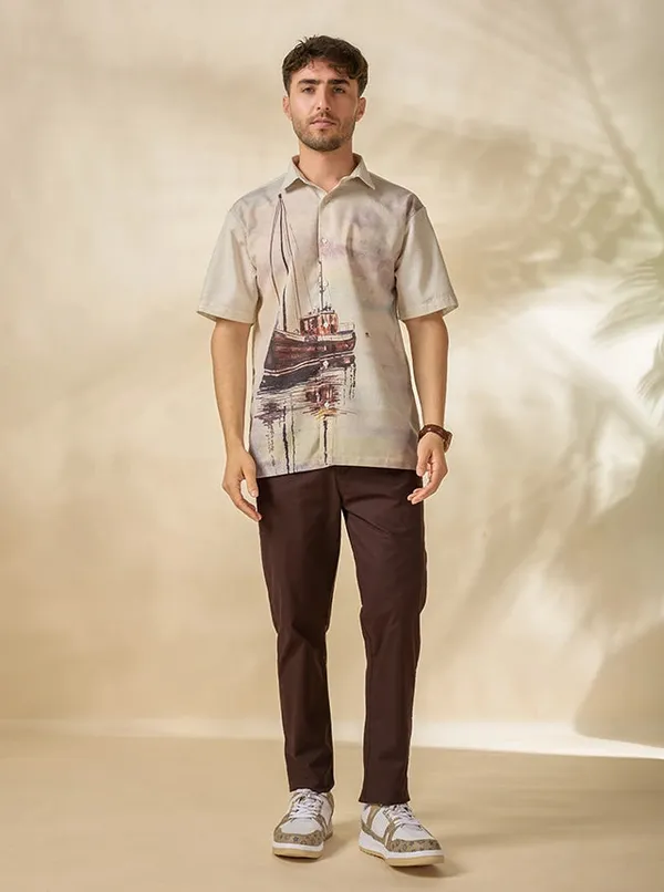 Mens_Lyocell_Linen_Nautical_Print_Half_Sleeve_Shirt_Natural_Beige