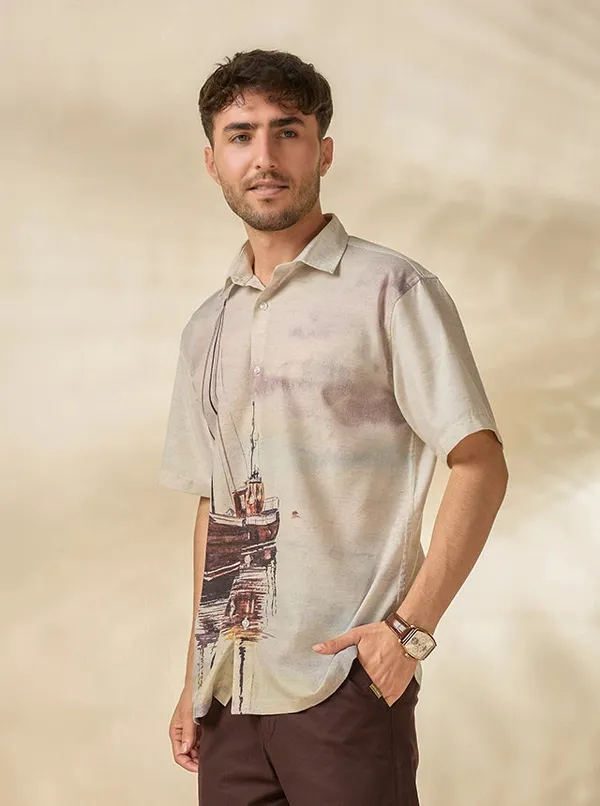 Mens_Lyocell_Linen_Nautical_Print_Half_Sleeve_Shirt_Natural_Beige