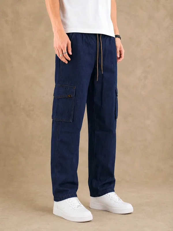 Premium_Cotton_Tencel_Non_Stretch_Cargo_Pants_Raw_Indigo_Blue_Raw_Indigo