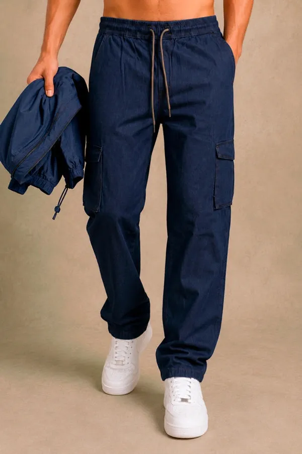 Premium_Cotton_Tencel_Non_Stretch_Cargo_Pants_Raw_Indigo_Blue_Raw_Indigo