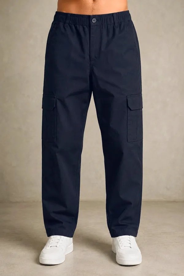 Premium_100_Cotton_Twill_Mens_Cargo_Pants_Midnight_Navy