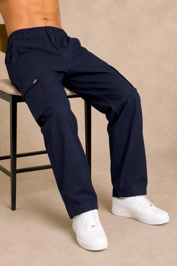 Premium_Cotton_Linen_Slub_Mens_Cargo_Pants_Deep_Navy_Blue_Midnight_Navy