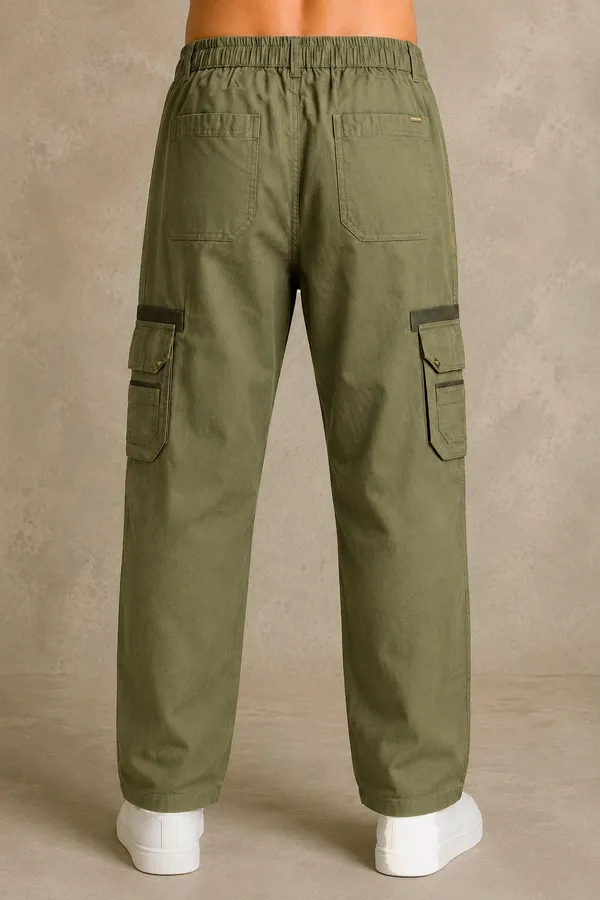 Premium_100_Cotton_Slub_Mens_Cargo_Pants_Military_Olive_Green