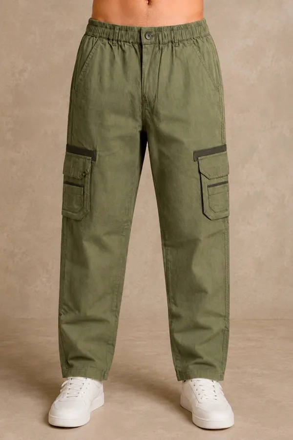 Premium_100_Cotton_Slub_Mens_Cargo_Pants_Military_Olive_Green