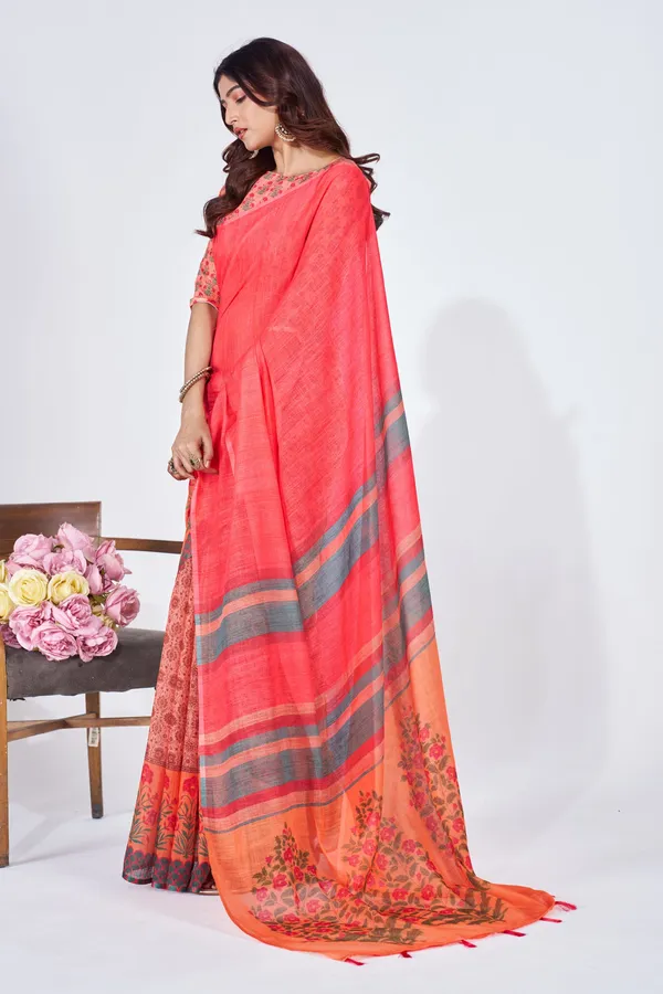 Multicolor_Linen_Saree_For_Women