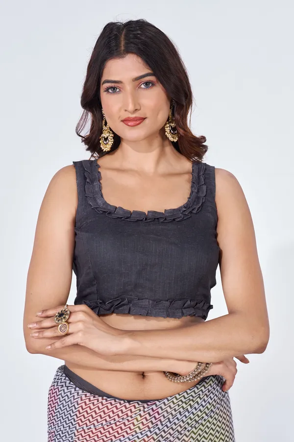 Multicolor_Linen_Floral_Embroidered_Saree_With_Blouse_For_Women
