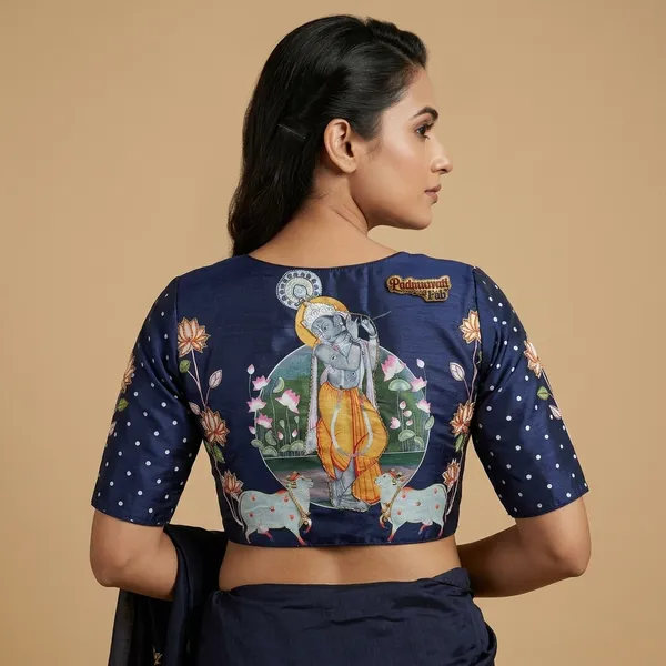 Blue_Mulberry_Silk_Aviary_Floral_Embroidered_Blouse_For_Women