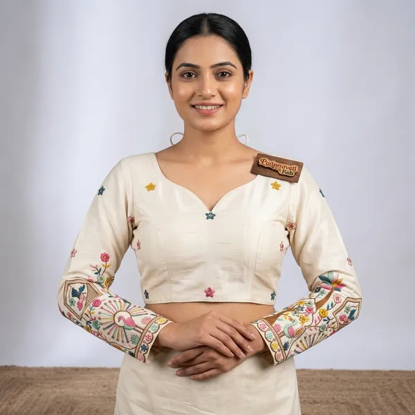 White_Silk_Cotton_Jharokha_Embroidered_Blouse_For_Women