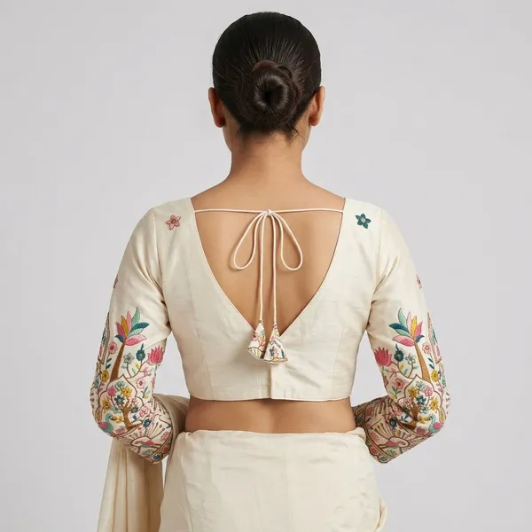 White_Silk_Cotton_Jharokha_Embroidered_Blouse_For_Women