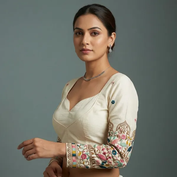 White_Silk_Cotton_Jharokha_Embroidered_Blouse_For_Women