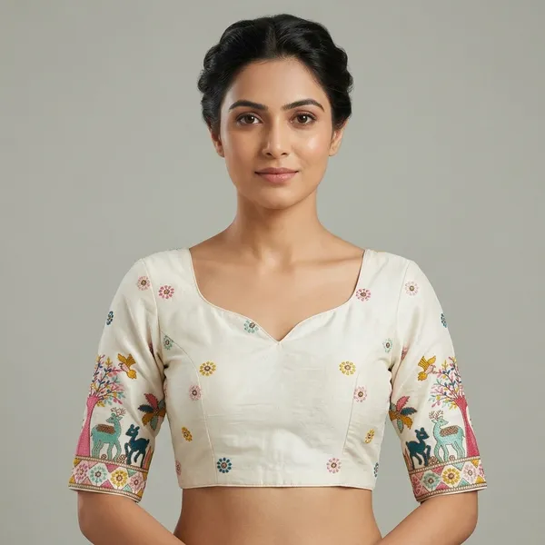 White_Silk-Cotton_Jharokha_Embroidered_Blouse_For_Women
