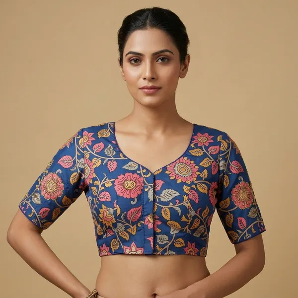 Blue_Silk_Zardozi_Embroidered_Blouse_For_Women