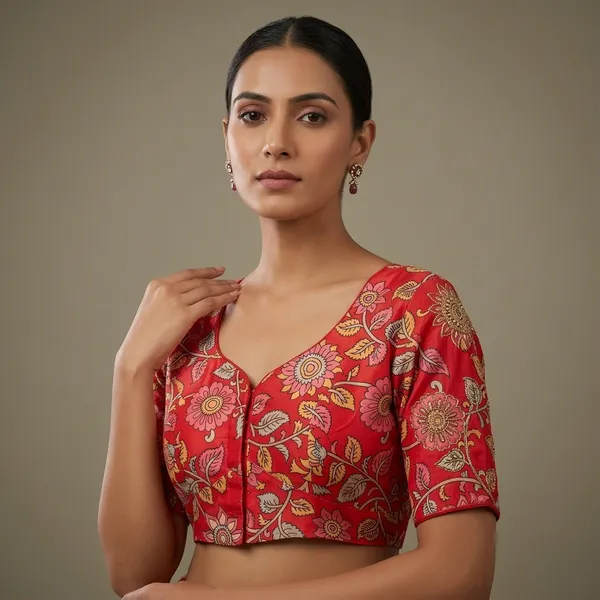 Red_Silk_Zardozi_Embroidered_Blouse_For_Women