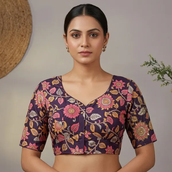 Wine_Silk_Zardozi_Embroidered_Blouse_For_Women