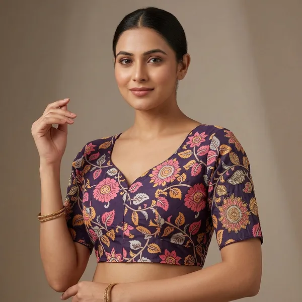 Wine_Silk_Zardozi_Embroidered_Blouse_For_Women