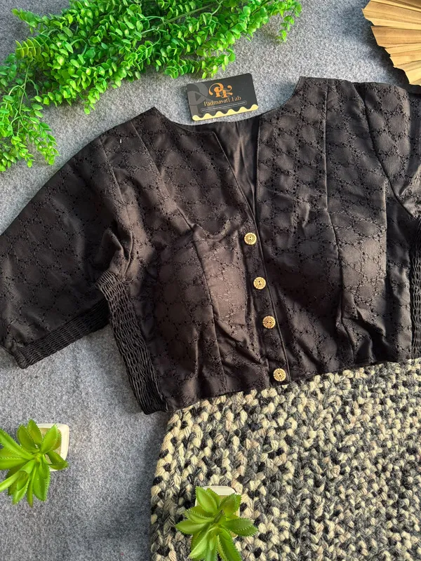 Presenting_Classic_Black_Schiffli_Embroidered_Padded_Saree_Blouse
