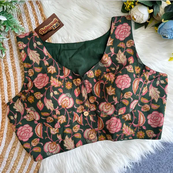 Presenting_Golden_Bloom_Front-Button_Saree_Blouse