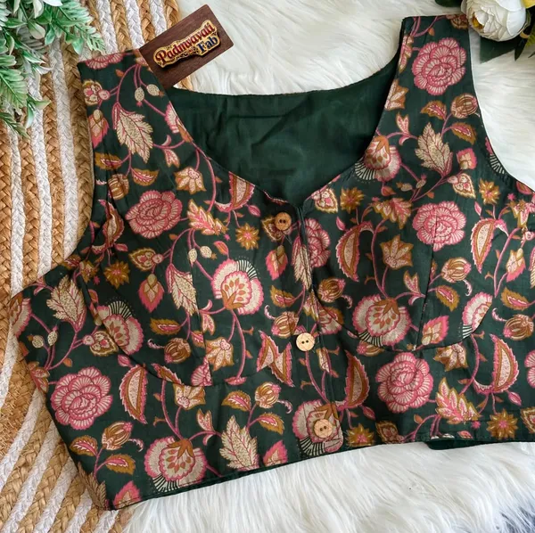 Presenting_Golden_Bloom_Front-Button_Saree_Blouse
