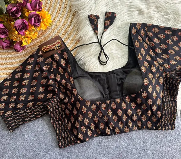 Presenting_Kesariya_Motif_Comfort-Fit_Smocked_Cotton_Blouse