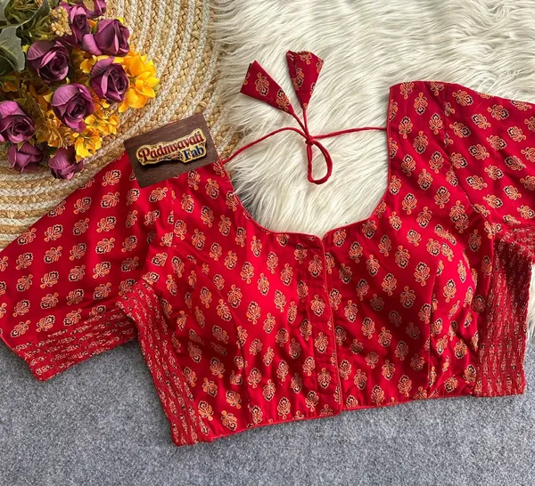 Presenting_Kesariya_Motif_Comfort-Fit_Smocked_Cotton_Blouse
