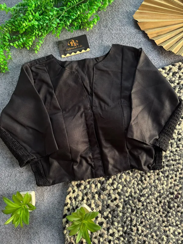 Presenting_Plain_Streachable_Smock_Designer_Blouse