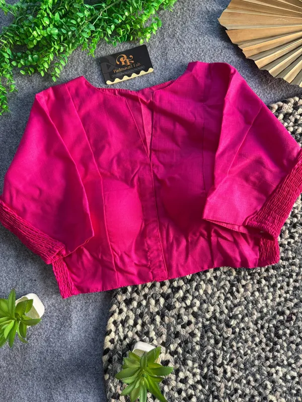 Presenting_Plain_Streachable_Smock_Designer_Blouse