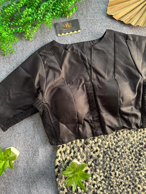 Presenting_Plain_Streachable_Smock_Designer_Blouse
