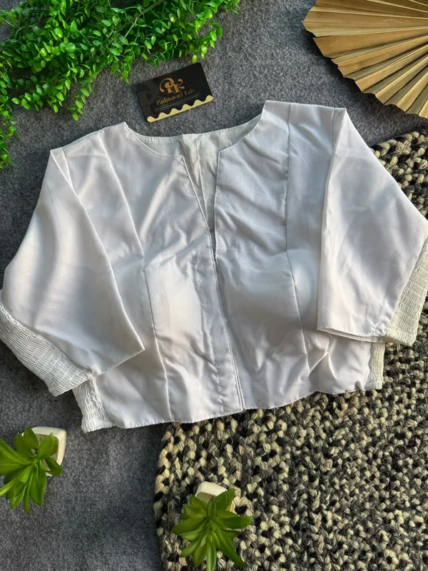 Presenting_Plain_Streachable_Smock_Designer_Blouse