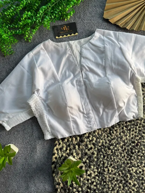 Presenting_Plain_Streachable_Smock_Designer_Blouse