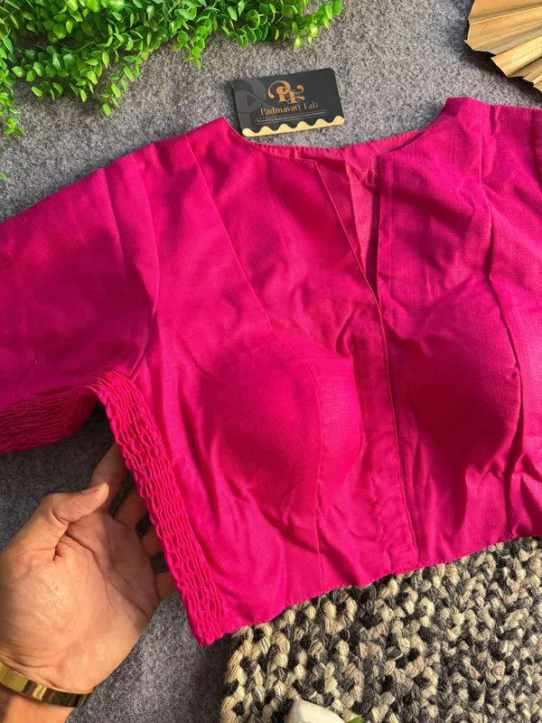 Presenting_Plain_Streachable_Smock_Designer_Blouse