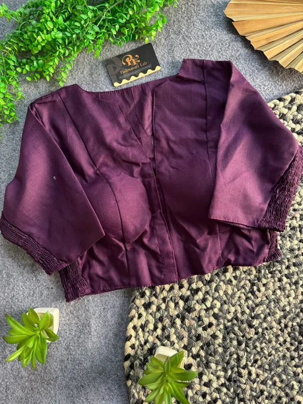 Presenting_Plain_Streachable_Smock_Designer_Blouse