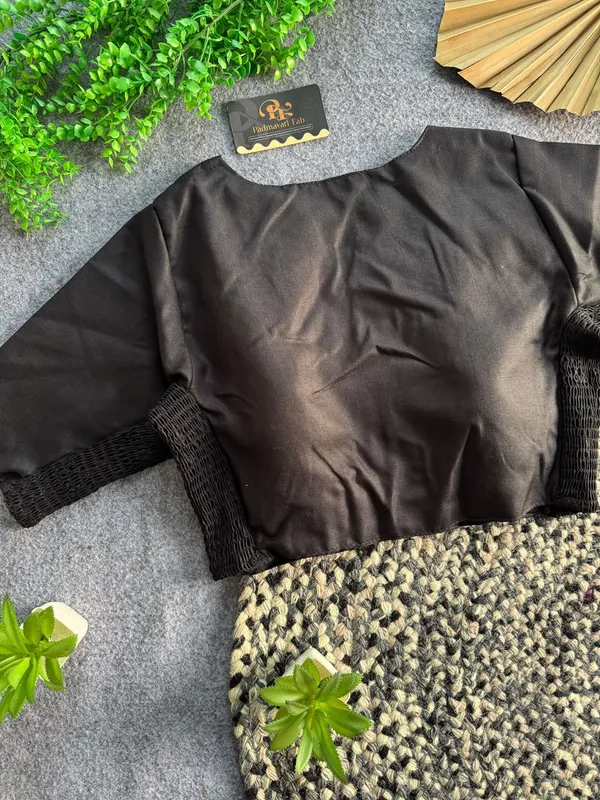Presenting_Plain_Streachable_Smock_Designer_Blouse