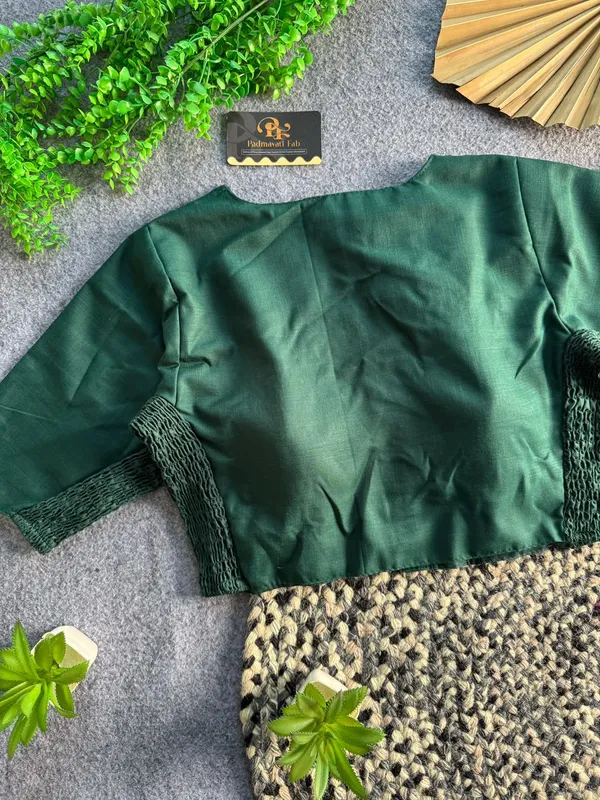 Presenting_Plain_Streachable_Smock_Designer_Blouse