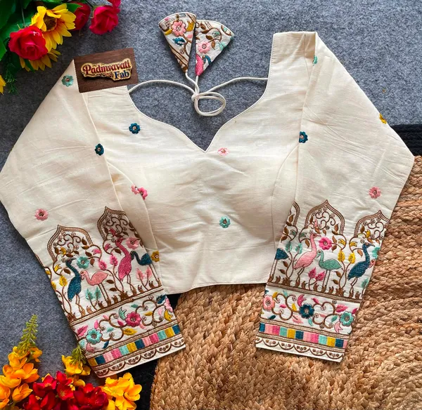 White_Silk_Cotton_Jharokha_Embroidered_Blouse_For_Women