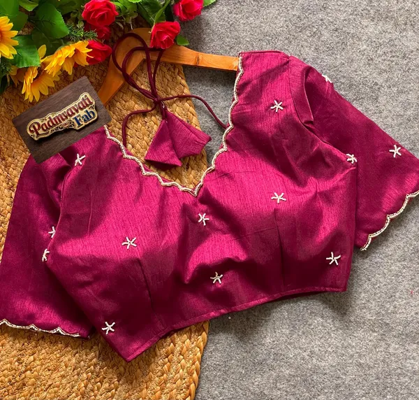 Wine_Cotton_Silk_Pearl_Embroidered_Blouse_For_Women
