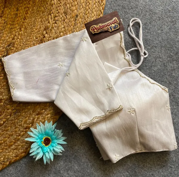 White_Cotton_Silk_Pearl_Embroidered_Blouse_For_Women
