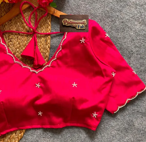 Pink_Cotton_Silk_Pearl_Embroidered_Blouse_For_Women